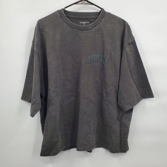 YoungLA Foundation Crop Tee Shirt Top Men Size Large NWT Short Sleeve Crewneck - Picture 3 of 16